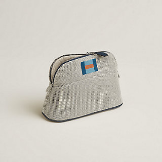 ◆色と丸みが可愛い◆【HERMES】Bolide Casaque ミニ コットン製 Bolide Casaque case, mini model - Blue | Hermès USA